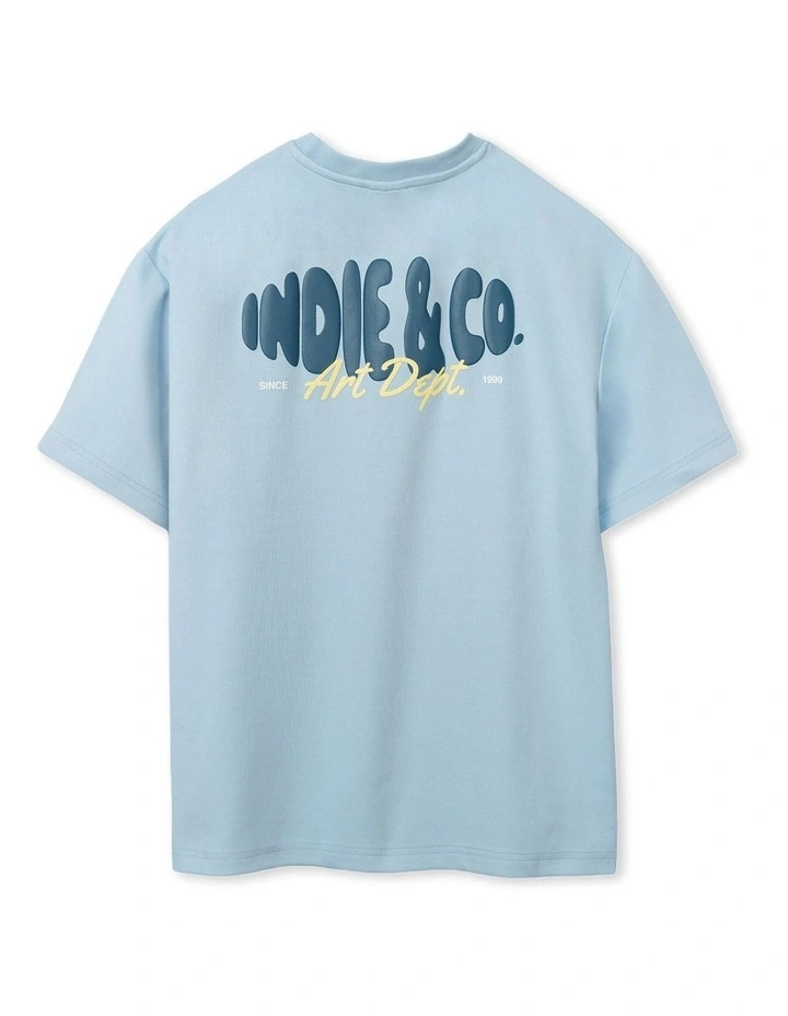 The Lenox Tee (3-7 Years) in Day Blue image 2