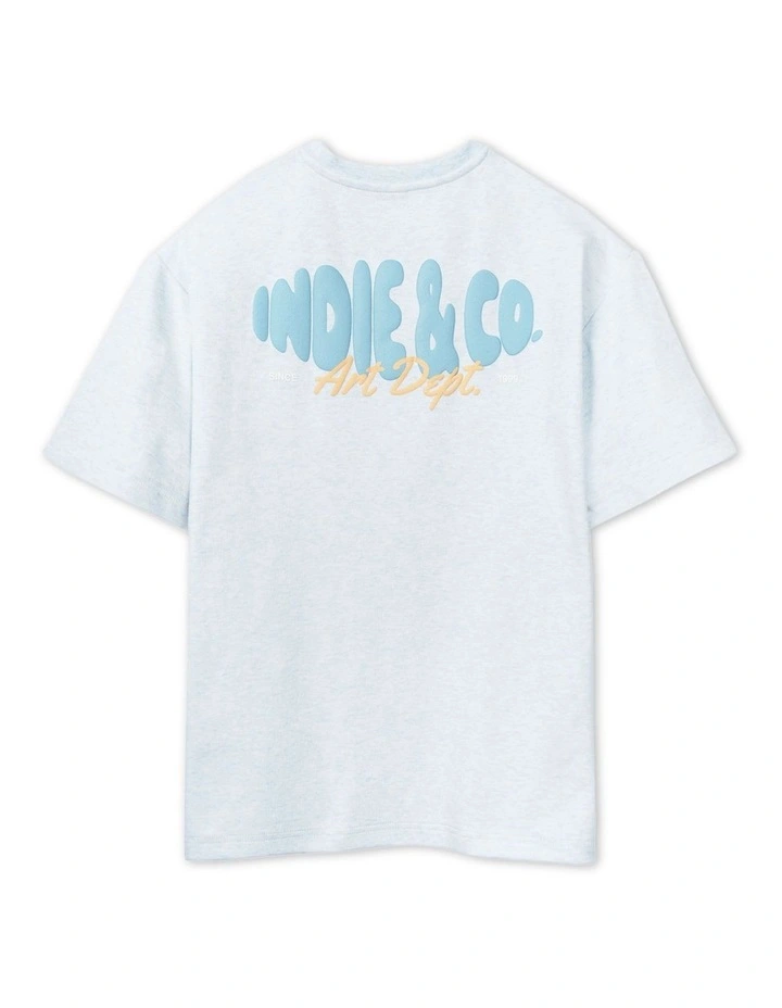The Lenox Tee (3-7 Years) in Blue Marle image 3