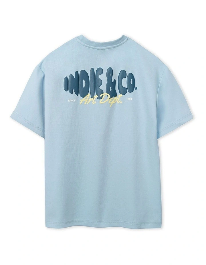 The Lenox Tee (8-16 Years) in Day Blue image 2