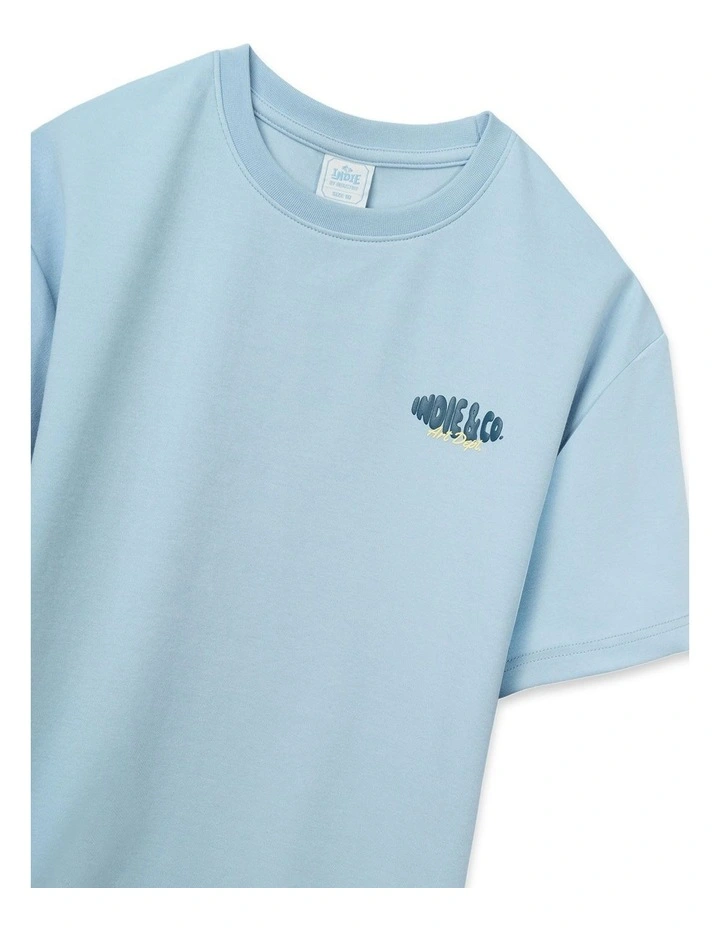 The Lenox Tee (8-16 Years) in Day Blue image 3