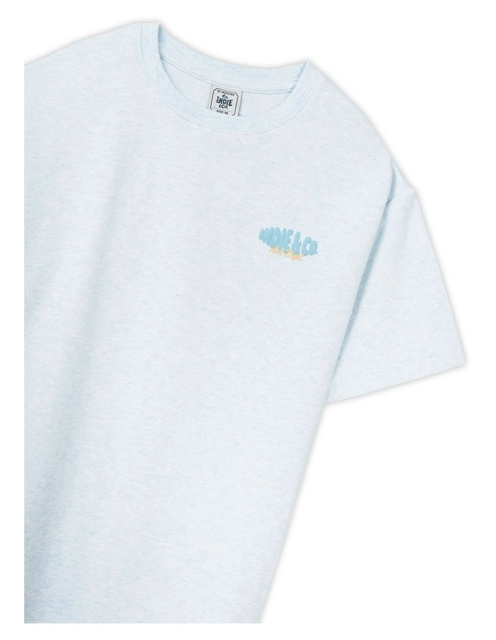 The Lenox Tee (8-16 Years) in Blue Marle image 2