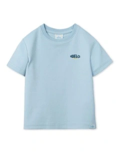The Lenox Tee (0-2 Years) in Day Blue