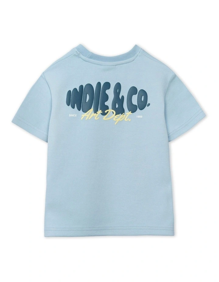 The Lenox Tee (0-2 Years) in Day Blue image 3