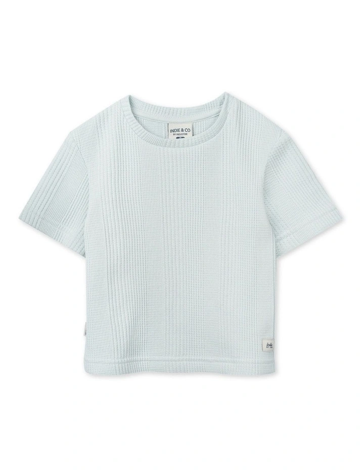 The Veneto Waffle Tee (000-2 Years) in Sky Blue image 1