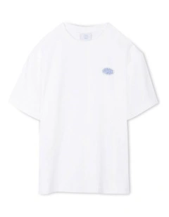 The Stacked Tee (8-16 Years) in Off White/Lilac