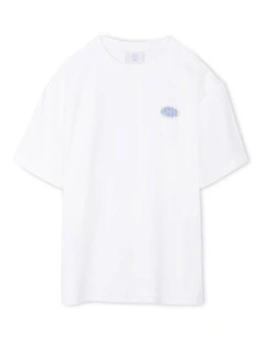 The Stacked Tee (3-7 Years) in Off White/Lilac