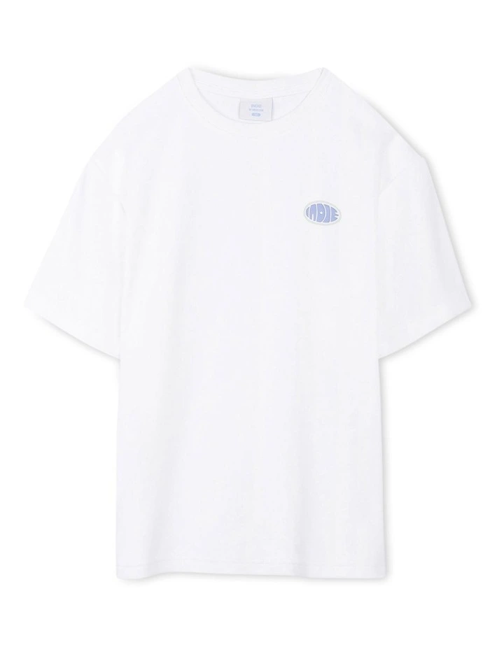 The Stacked Tee (3-7 Years) in Off White/Lilac image 1