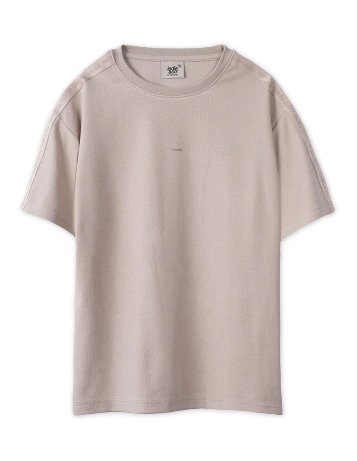 The Luxe Romford Tee (8-16 Years) in Tan image 1
