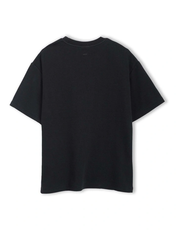 The Indie Newport Tee (3-7 Years) in Black image 3