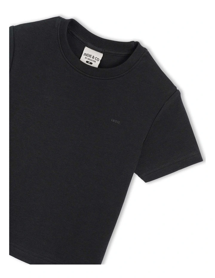 The Indie Newport Tee (000-2 Years) in Black image 2