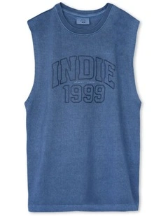 The Stitch Muscle Tee (8-16 Years) in Blue