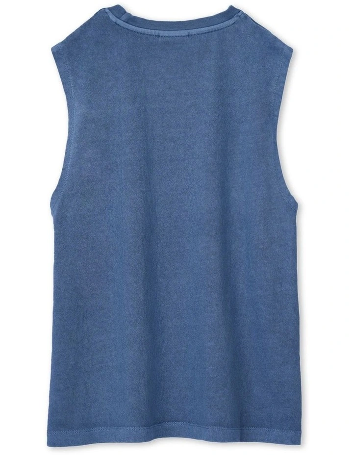 The Stitch Muscle Tee (8-16 Years) in Blue image 3