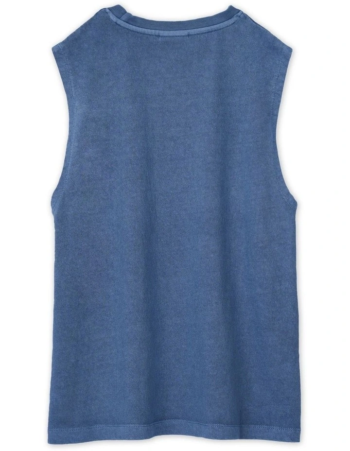 The Stitch Muscle Tee (3-7 Years) in Blue image 3
