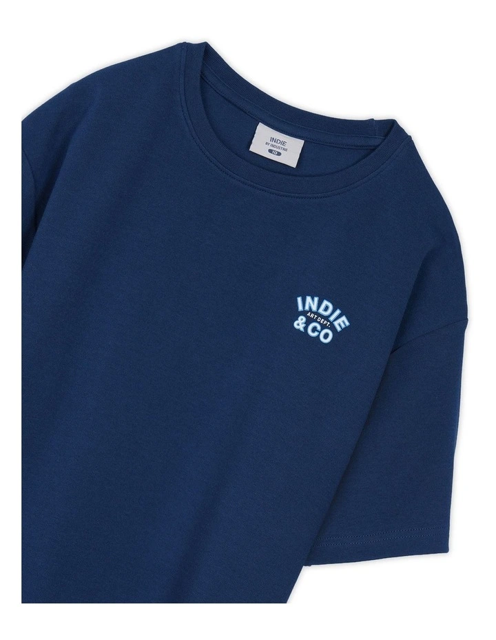 The Santo Tee (3-7 Years) in Navy image 2