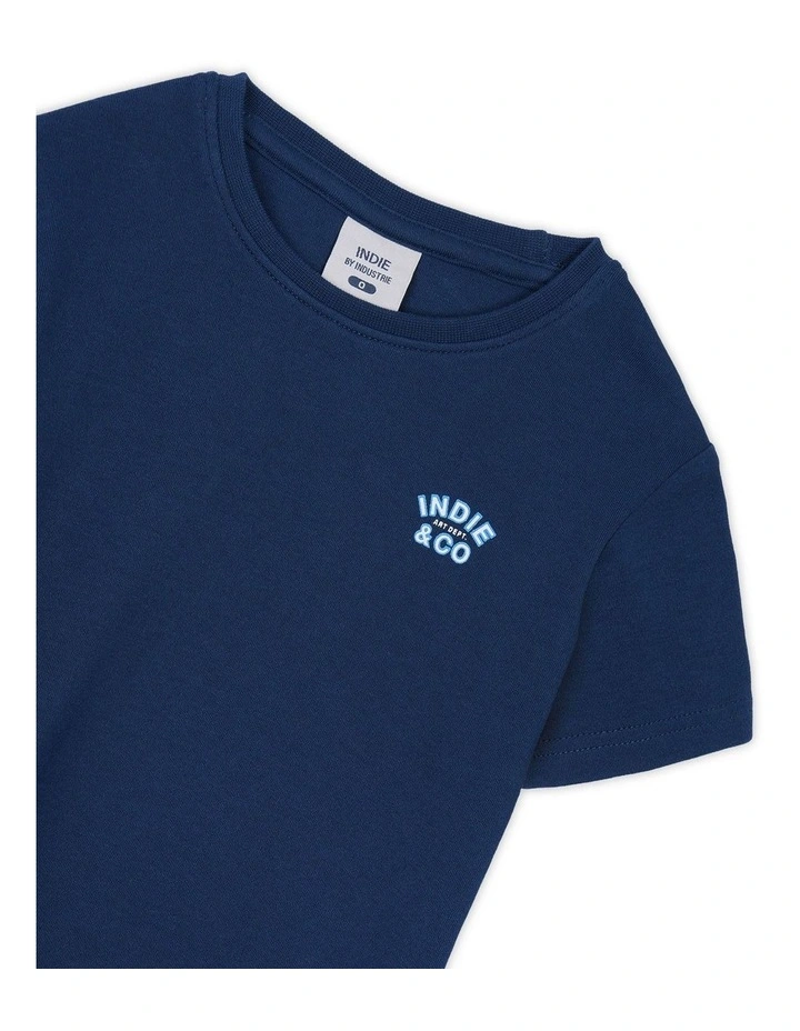 The Santo Tee (000-2 Years) in Navy image 2