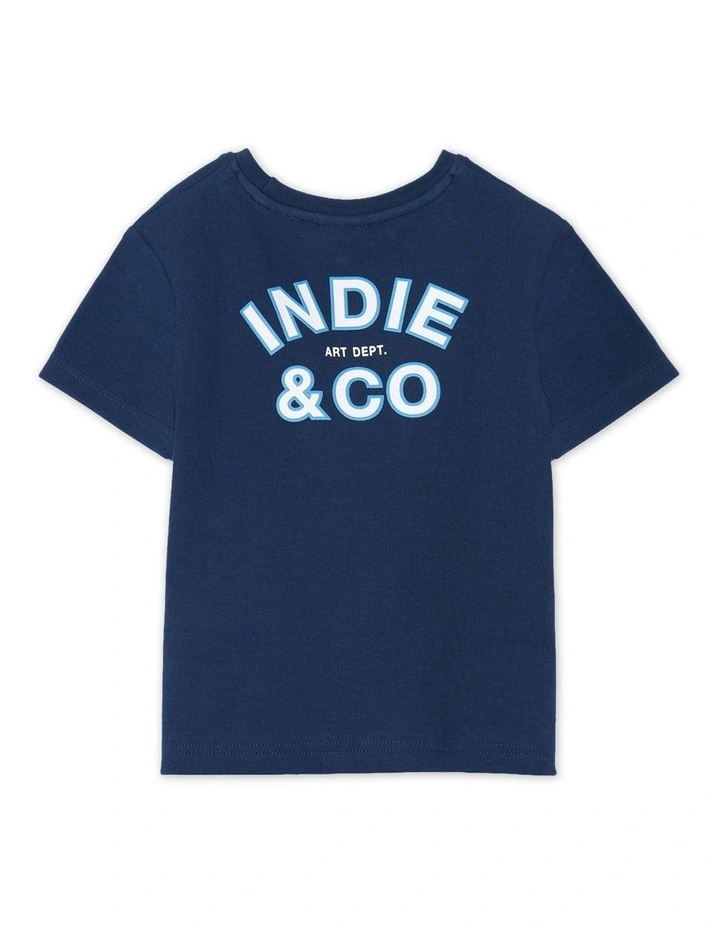The Santo Tee (000-2 Years) in Navy image 3