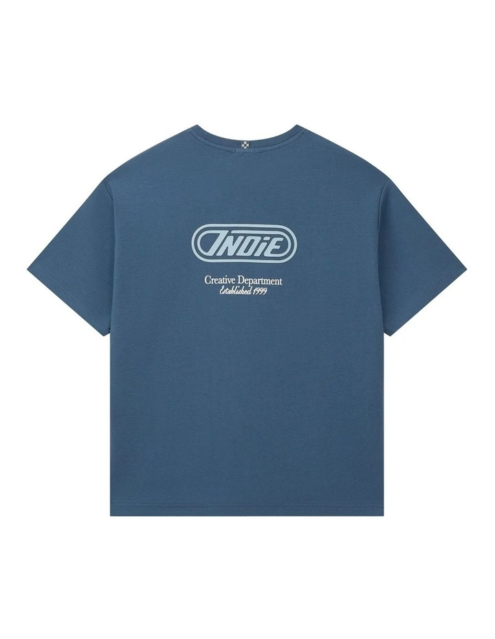 The Avenue Tee (8-16 Years) in Washed Blue image 3