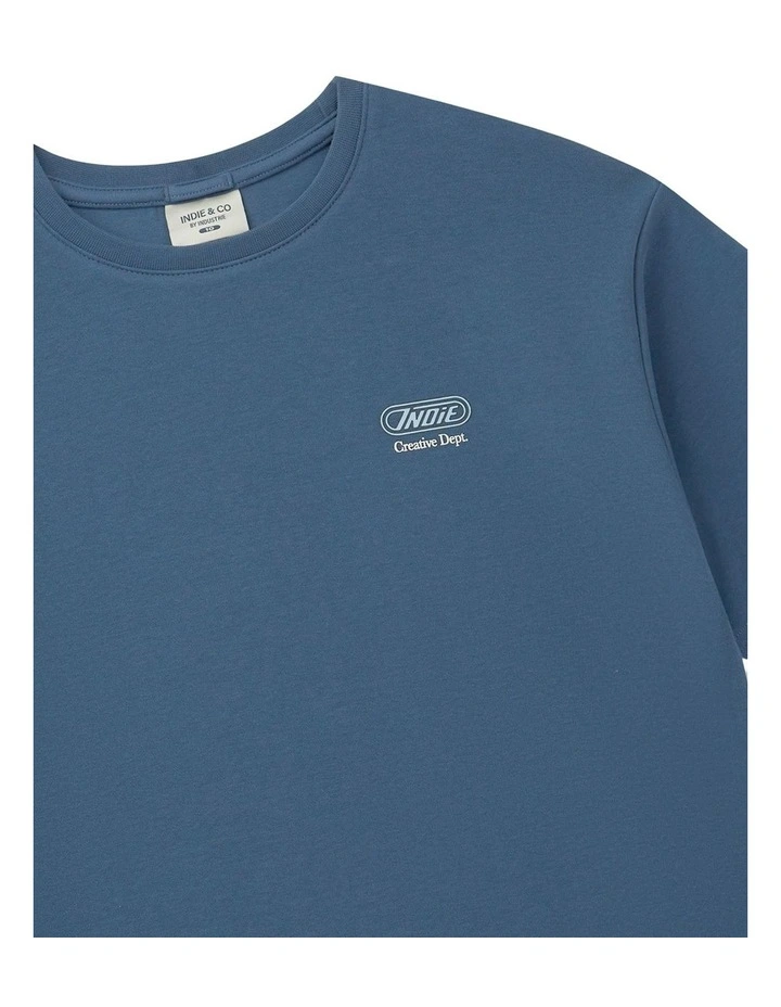 The Avenue Tee (3-7 Years) in Washed Blue image 2