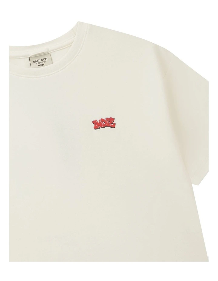 The Subway Tee (3-7 Years) in Chalk image 2