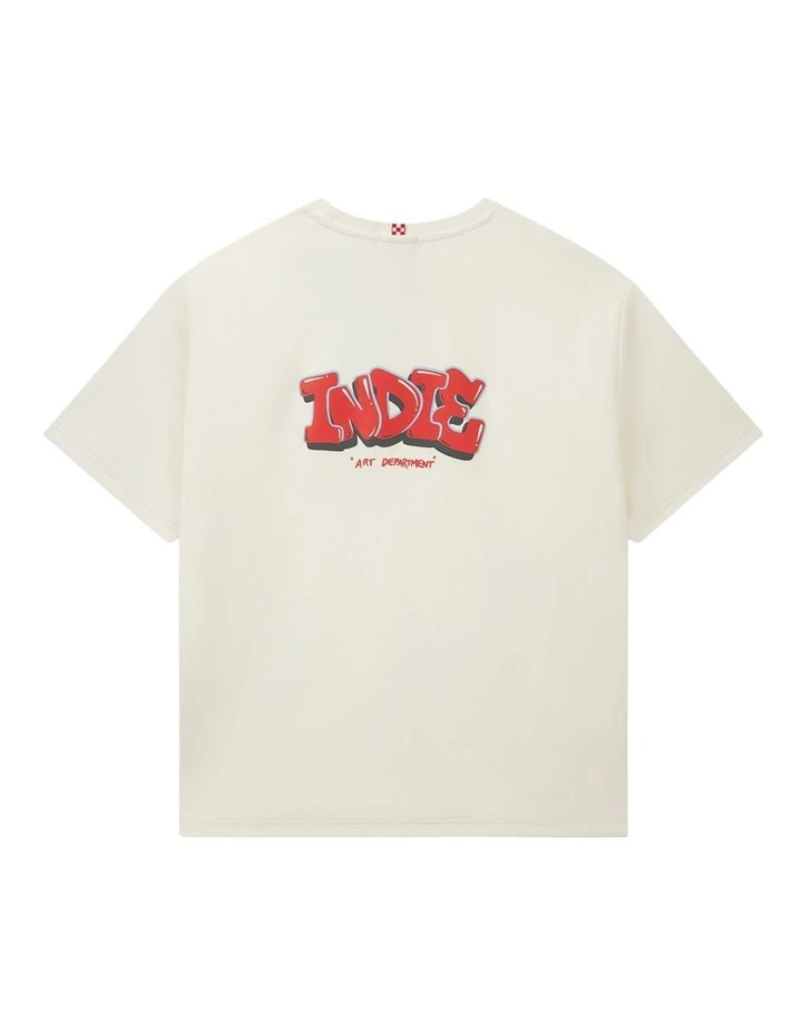 The Subway Tee (3-7 Years) in Chalk image 3