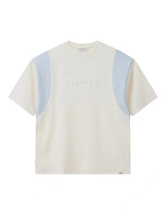 The Pier Embossed Tee (3-7 Years) in Cream