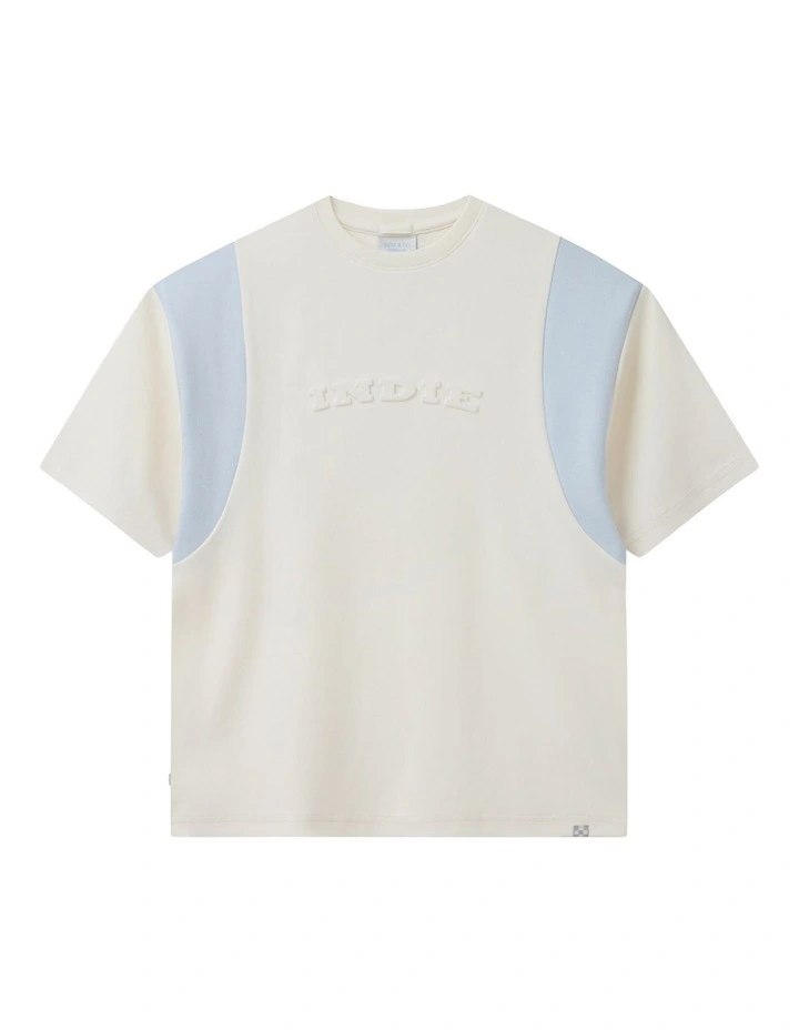 The Pier Embossed Tee (3-7 Years) in Cream image 1