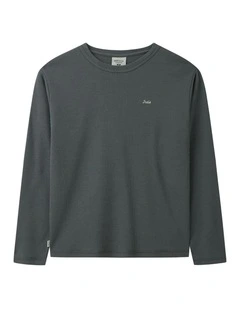 The Bryant Waffle Long Sleeve Tee Steel Green (3-7 Yrs) in Green