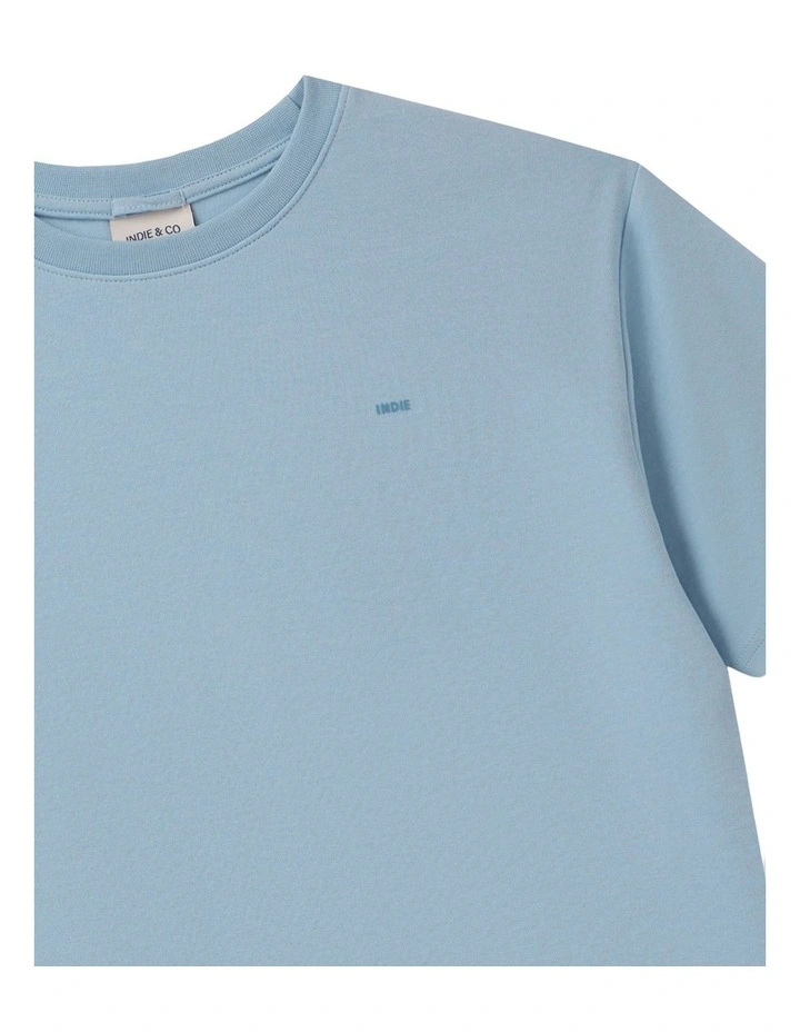 The Indie Newport Tee (3-7 Years) in Mineral Blue image 2