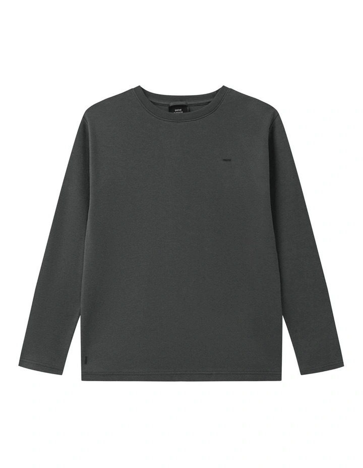 The Indie Newport Long Sleeve Tee (3-7 Years) in Onyx image 1