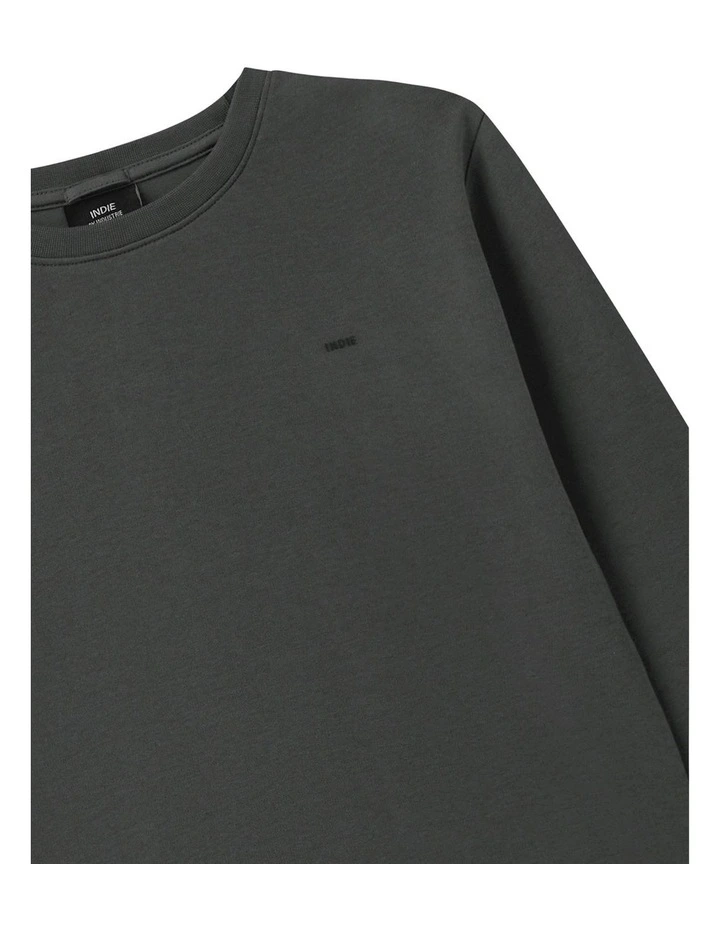 The Indie Newport Long Sleeve Tee (3-7 Years) in Onyx image 2
