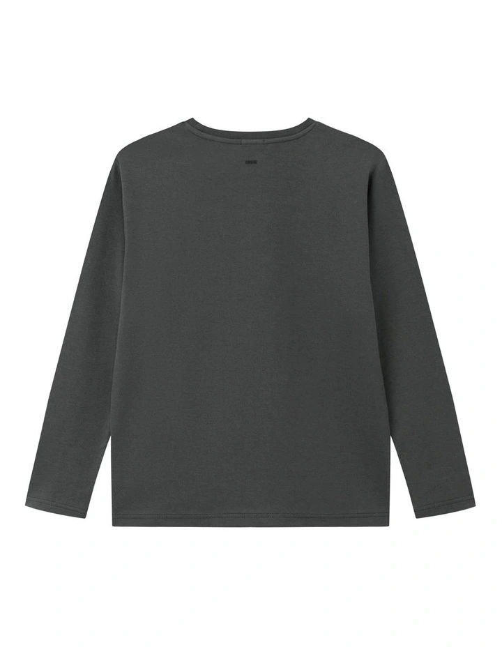 The Indie Newport Long Sleeve Tee (3-7 Years) in Onyx image 3