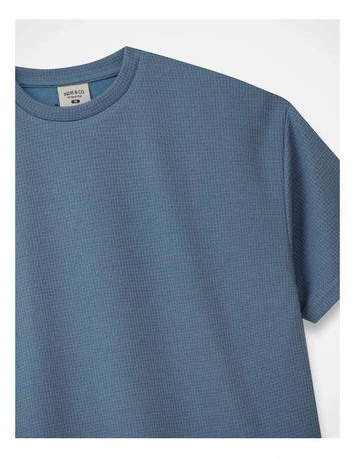 The Tech Flynn Waffle Tee - Cornflower (3-7 yrs) image 2