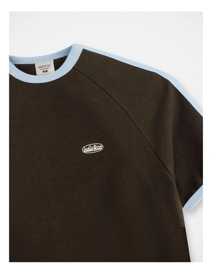 The San Antonio Tee - Mocha/Blue (3-7 yrs) image 2
