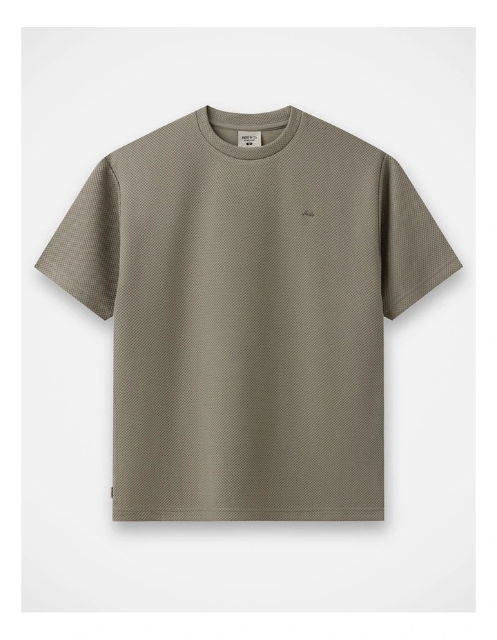 The Stansfeld Waffle Tee - Gravel (3-7 yrs) image 1