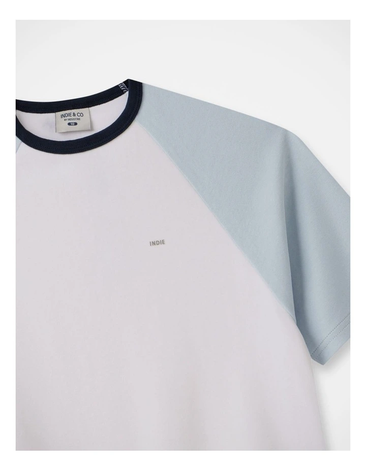 The Huntley Raglan Tee - Blue Combo (3-7 yrs) image 2