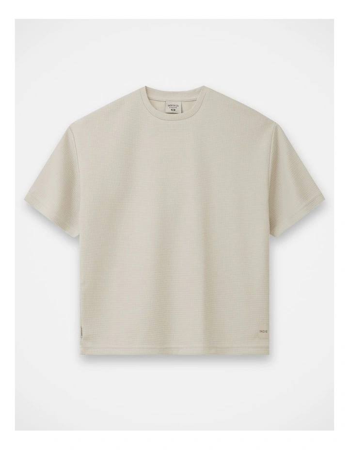 The Tech Flynn Waffle Tee - Bone (8-16 yrs) image 1