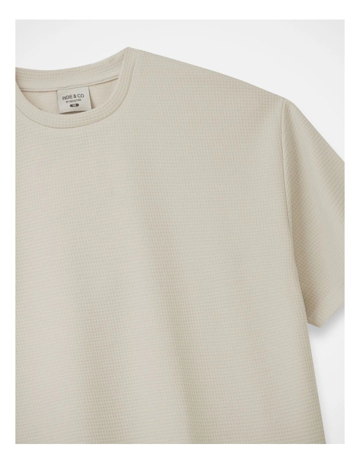 The Tech Flynn Waffle Tee - Bone (8-16 yrs) image 2