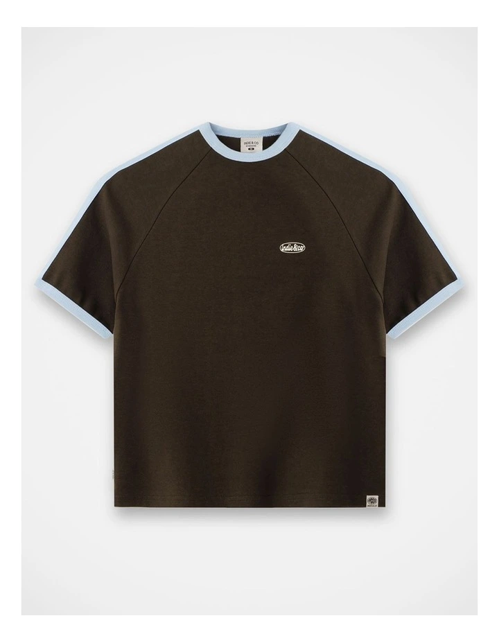 The San Antonio Tee - Mocha/Blue (8-16 yrs) image 1