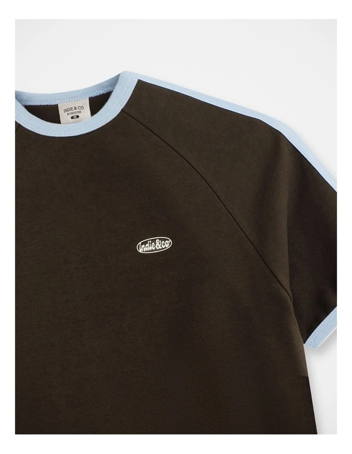 The San Antonio Tee - Mocha/Blue (8-16 yrs) image 2