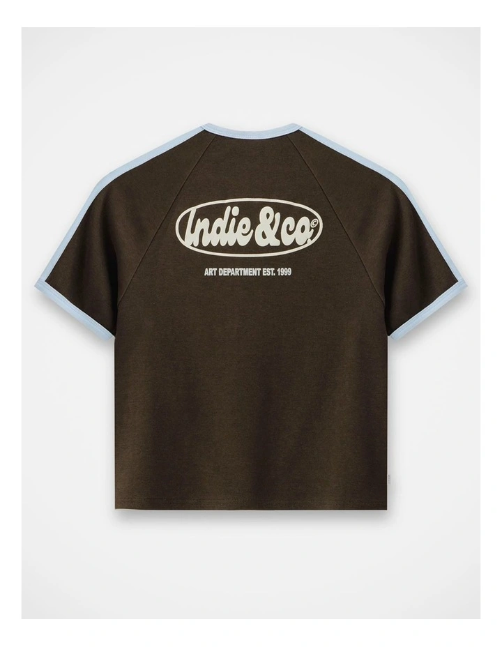 The San Antonio Tee - Mocha/Blue (8-16 yrs) image 3