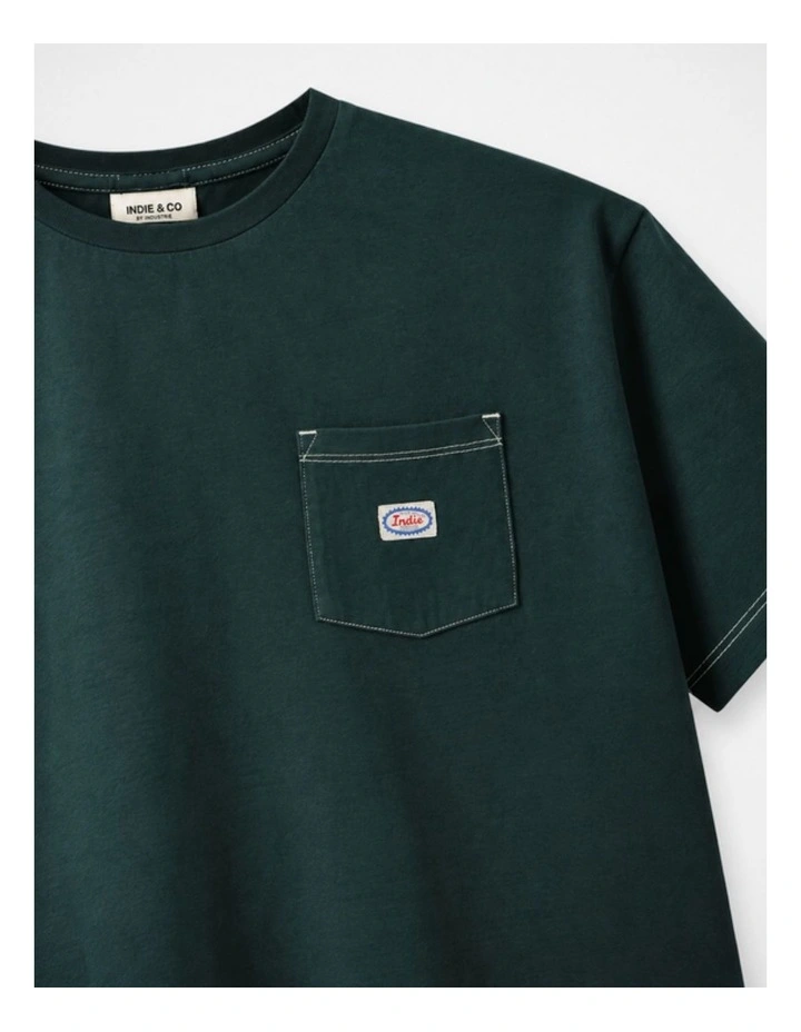 The Millenium Tee - Washed Emerald (8-16 yrs) image 3
