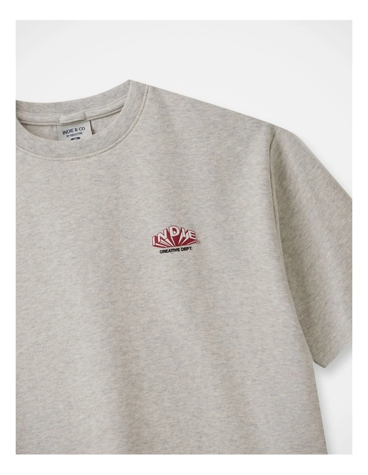 The Sawyer Tee - Oat Marle (8-16 yrs) image 2