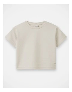 The Tech Flynn Waffle Tee - Bone (000 - 2yrs)