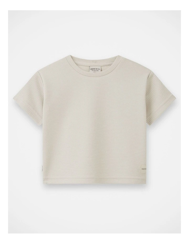 The Tech Flynn Waffle Tee - Bone (000 - 2yrs) image 1