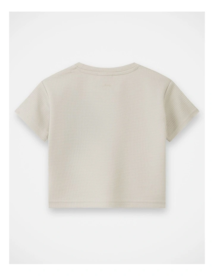 The Tech Flynn Waffle Tee - Bone (000 - 2yrs) image 3