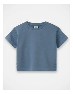 The Tech Flynn Waffle Tee - Cornflower (000-2yrs)