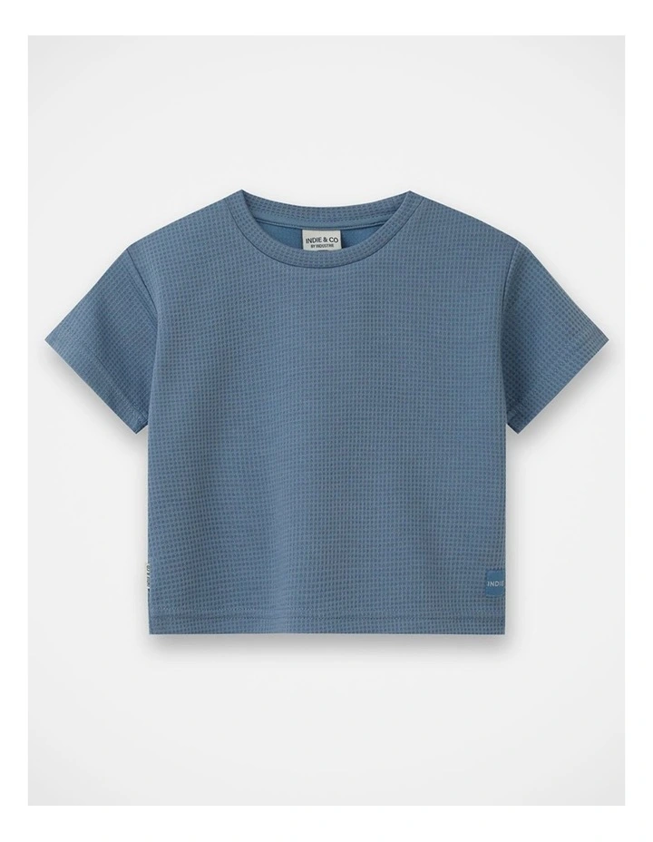 The Tech Flynn Waffle Tee - Cornflower (000-2yrs) image 1
