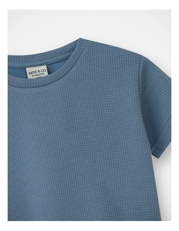 The Tech Flynn Waffle Tee - Cornflower (000-2yrs) image 2
