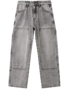 The Bay Ridge Carpenter Pant (8-16 Years) in Washed Grey