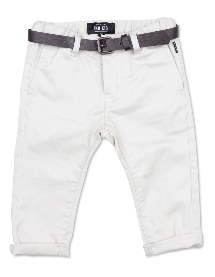 Cuba Stretch Chino (0-2 years) in Talc image 1